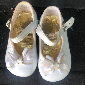 Fayva Baby Infant White Dress Mary Jane Shoes, Size 2D